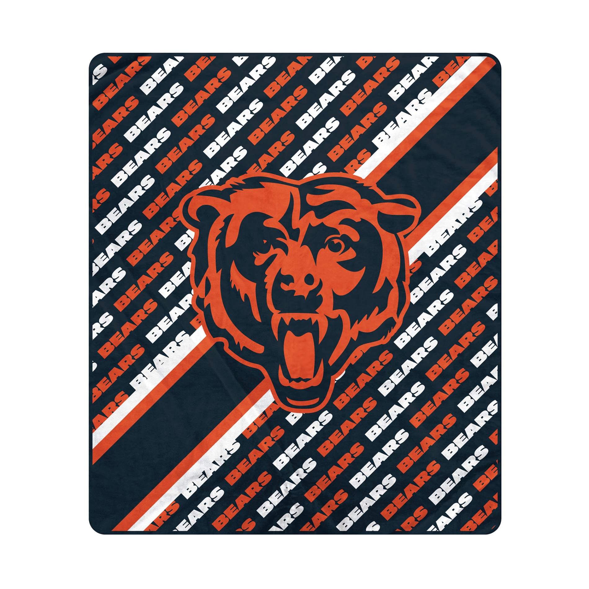 Pegasus Chicago Bears 60" x 70" Diagonal Lined Wordmark Ultra Soft Blanket