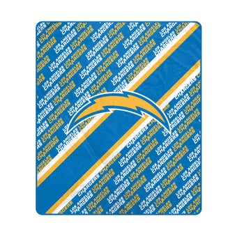 Pegasus Los Angeles Chargers 60" x 70" Diagonal Lined Wordmark Ultra Soft Blanket