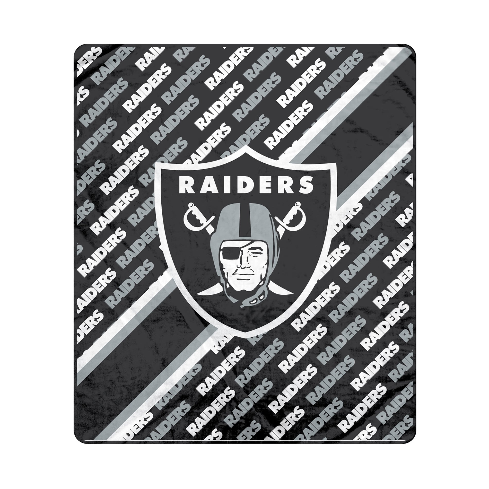 Pegasus Las Vegas Raiders 60" x 70" Diagonal Lined Wordmark Ultra Soft Blanket