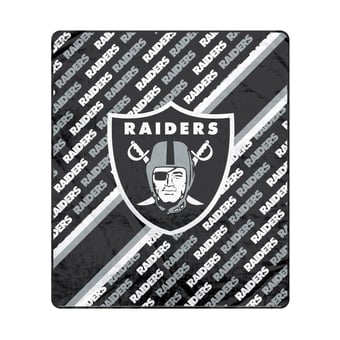 Pegasus Las Vegas Raiders 60" x 70" Diagonal Lined Wordmark Ultra Soft Blanket