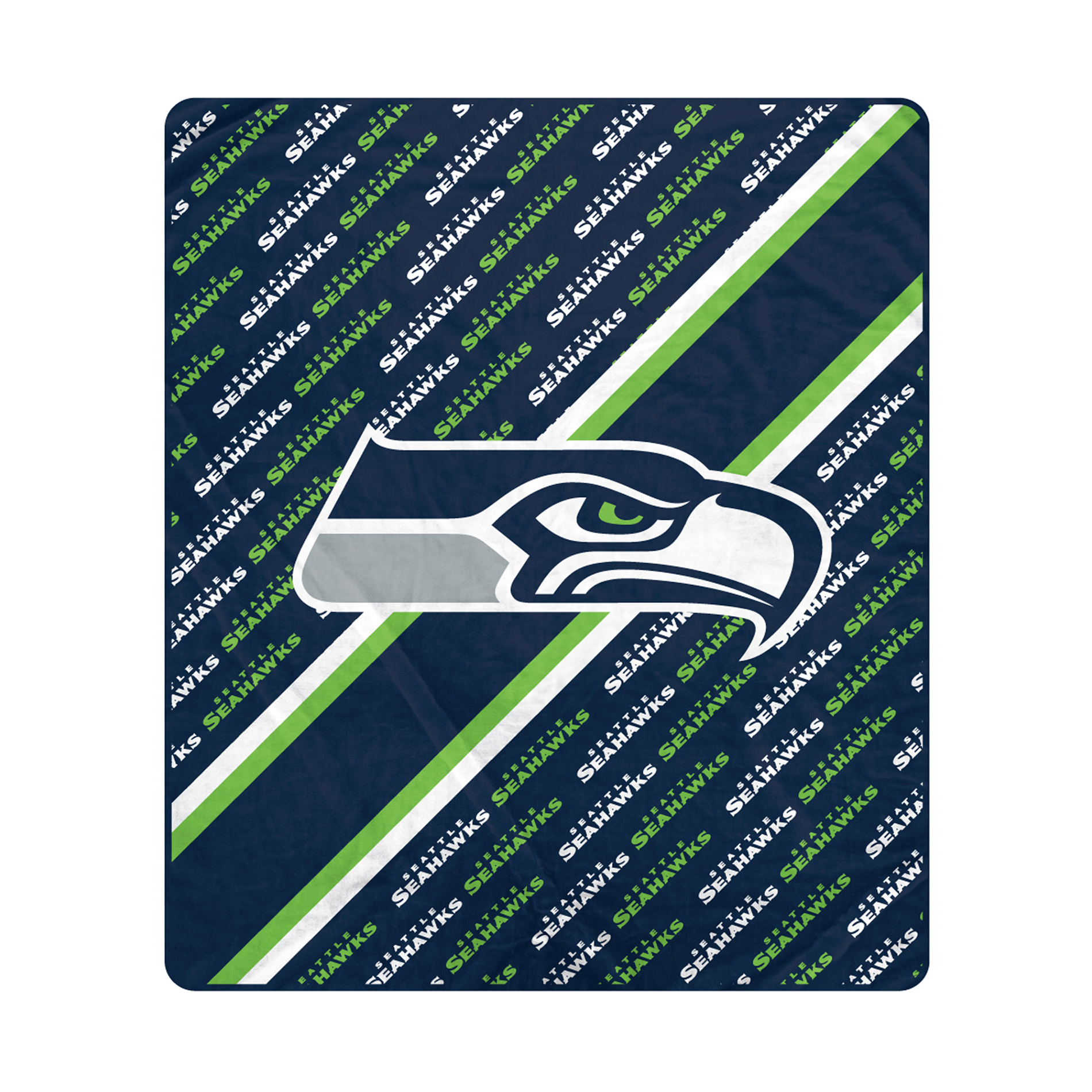 Pegasus Seattle Seahawks 60" x 70" Diagonal Lined Wordmark Ultra Soft Blanket