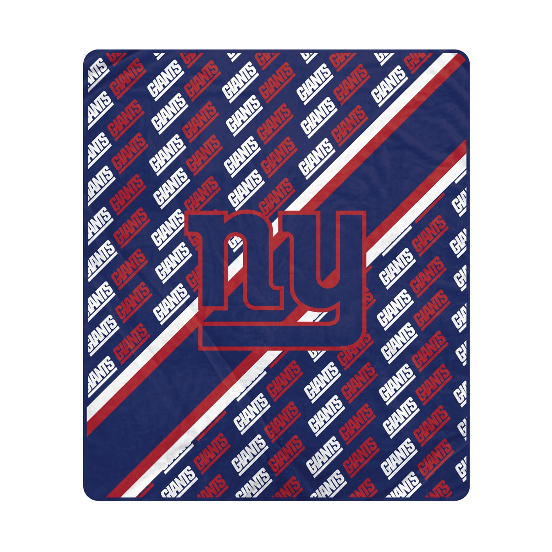 Pegasus New York Giants 60" x 70" Diagonal Lined Wordmark Ultra Soft Blanket