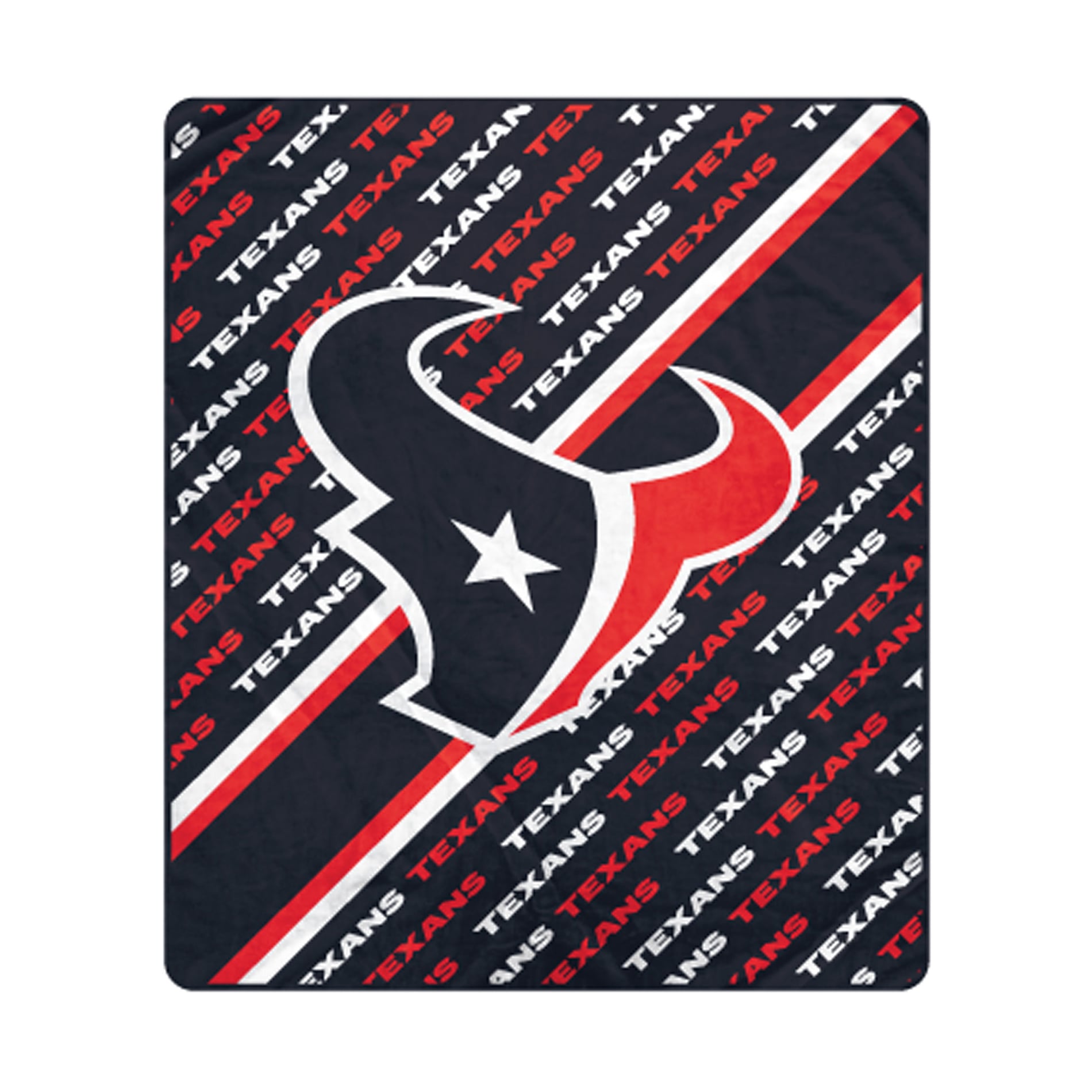 Pegasus Houston Texans 60" x 70" Diagonal Lined Wordmark Ultra Soft Blanket