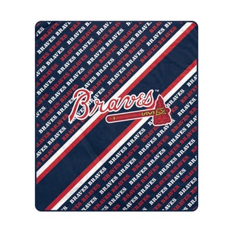 Pegasus Atlanta Braves 60" x 70" Diagonal Lined Wordmark Ultra Soft Blanket
