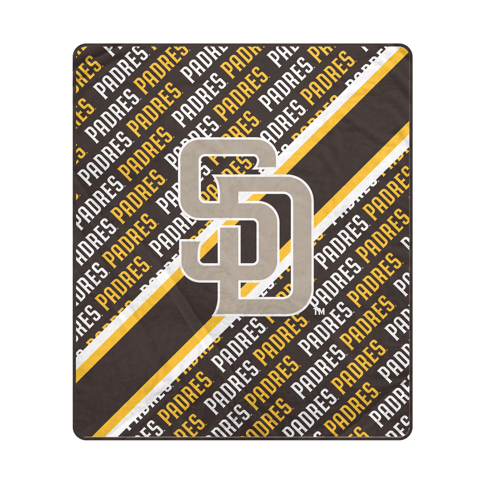 Pegasus San Diego Padres 60" x 70" Diagonal Lined Wordmark Ultra Soft Blanket