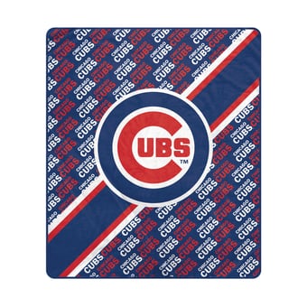 "Pegasus Chicago Cubs 60"" x 70"" Diagonal Lined Wordmark Ultra Soft Blanket"