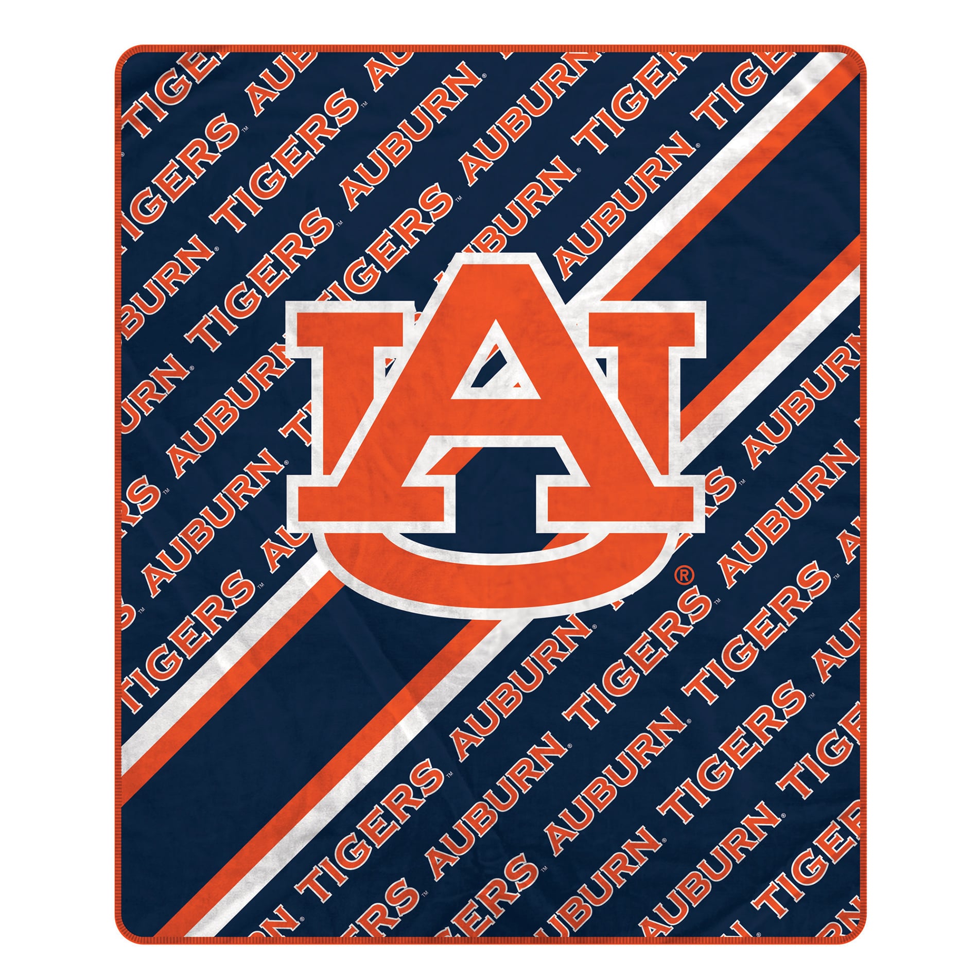 Pegasus Auburn Tigers 60" x 70" Diagonal Lined Wordmark Ultra Soft Blanket