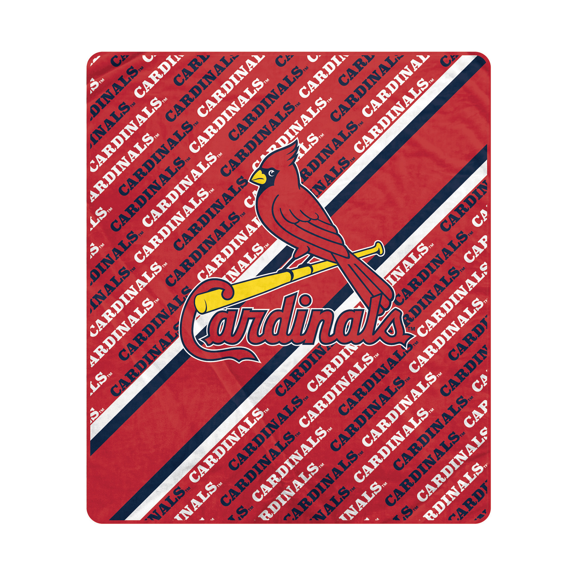 Pegasus St. Louis Cardinals 60" x 70" Diagonal Lined Wordmark Ultra Soft Blanket