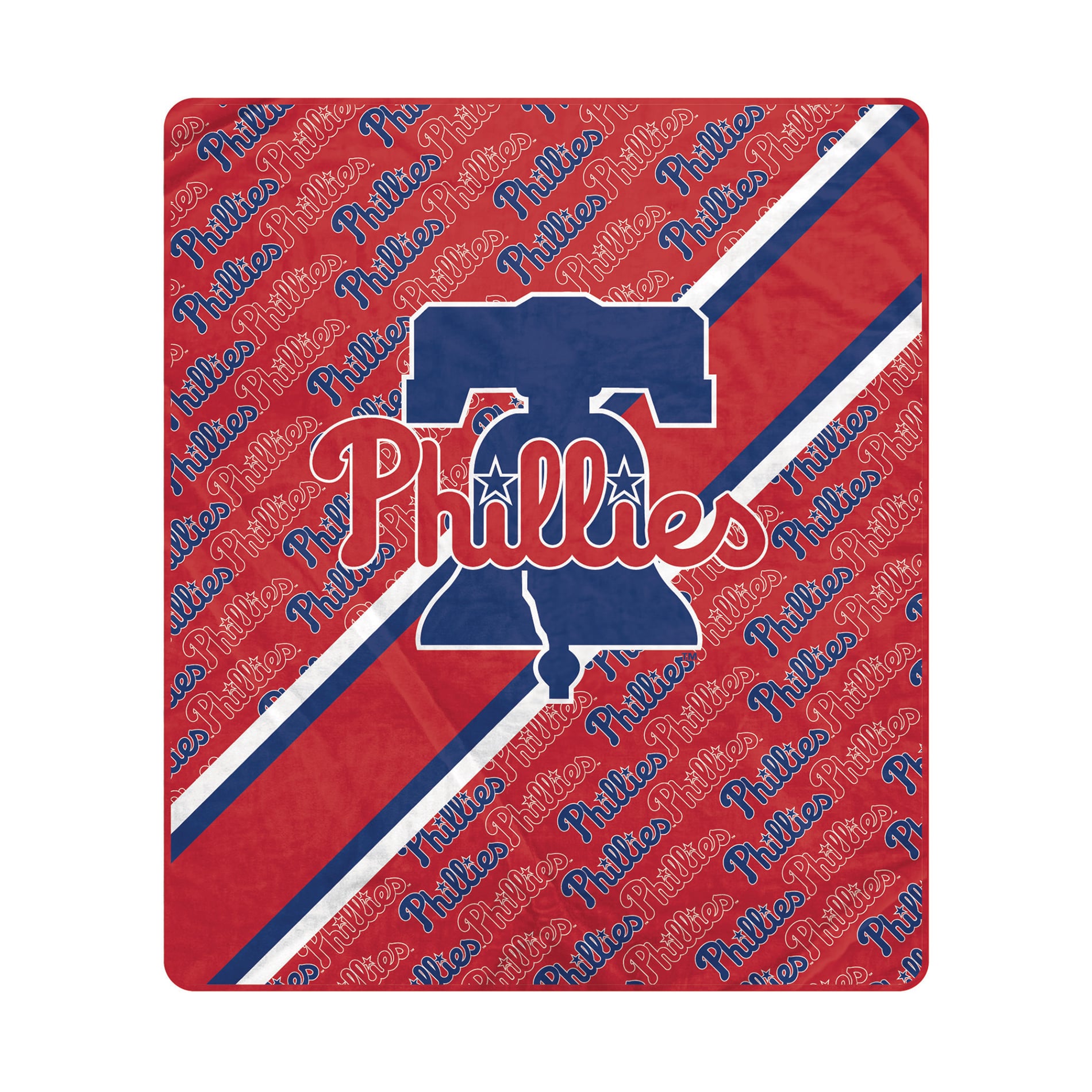Pegasus Philadelphia Phillies 60" x 70" Diagonal Lined Wordmark Ultra Soft Blanket