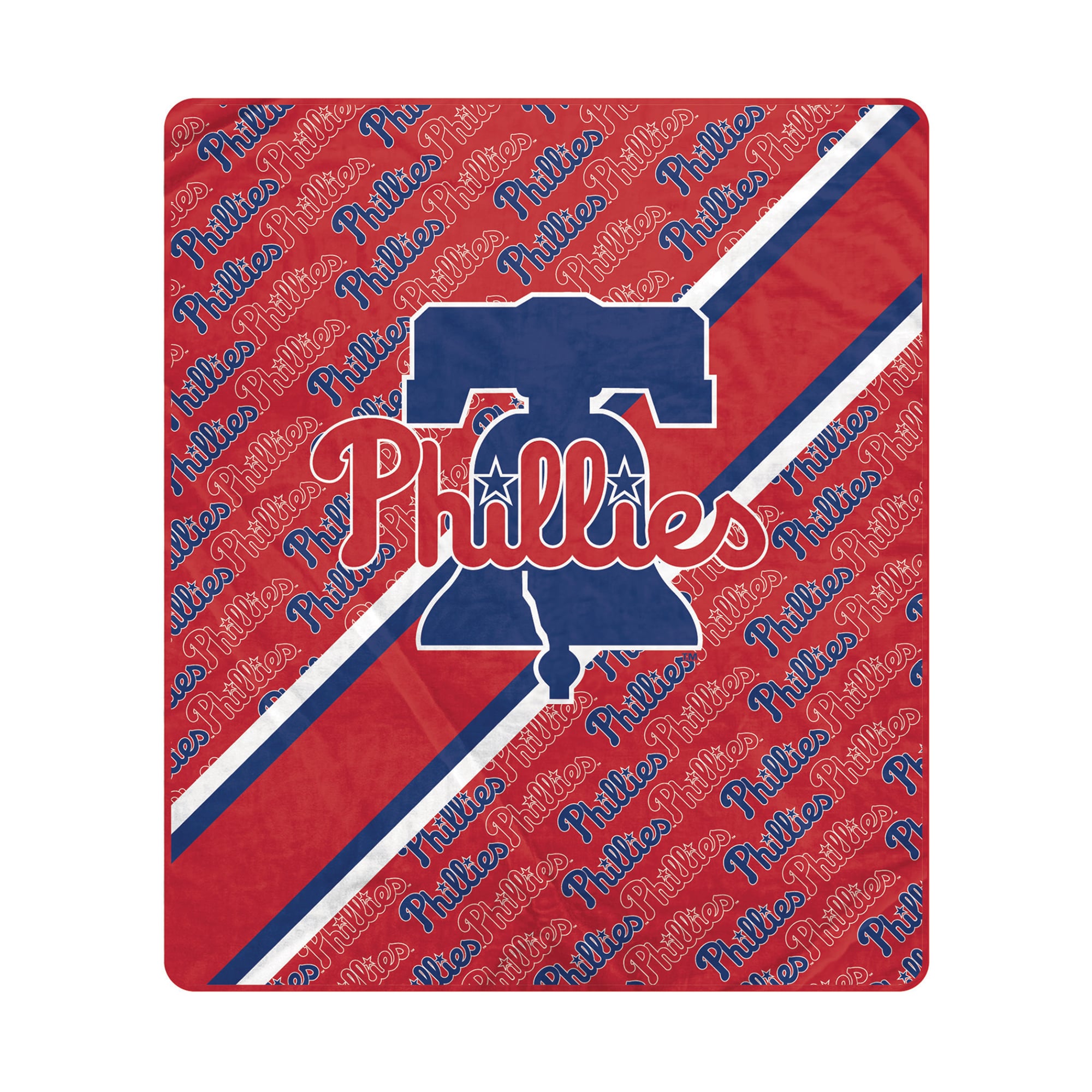 Pegasus Philadelphia Phillies 60" x 70" Diagonal Lined Wordmark Ultra Soft Blanket