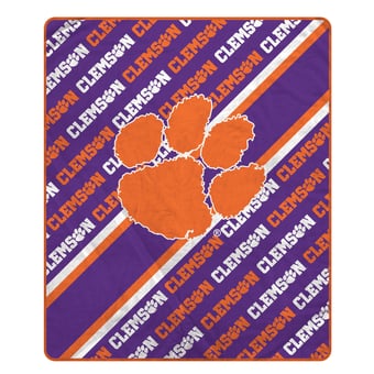 Pegasus Clemson Tigers 60" x 70" Diagonal Lined Wordmark Ultra Soft Blanket