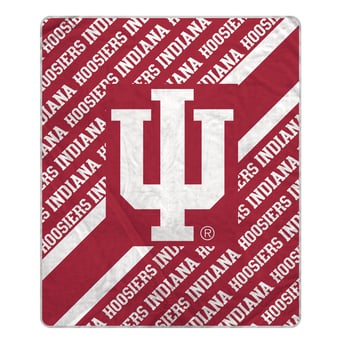 Pegasus Indiana Hoosiers 60" x 70" Diagonal Lined Wordmark Ultra Soft Blanket