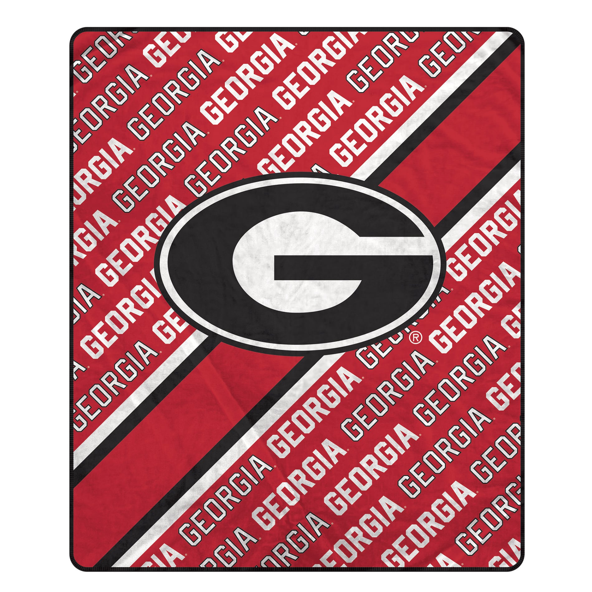 Pegasus Georgia Bulldogs 60" x 70" Diagonal Lined Wordmark Ultra Soft Blanket