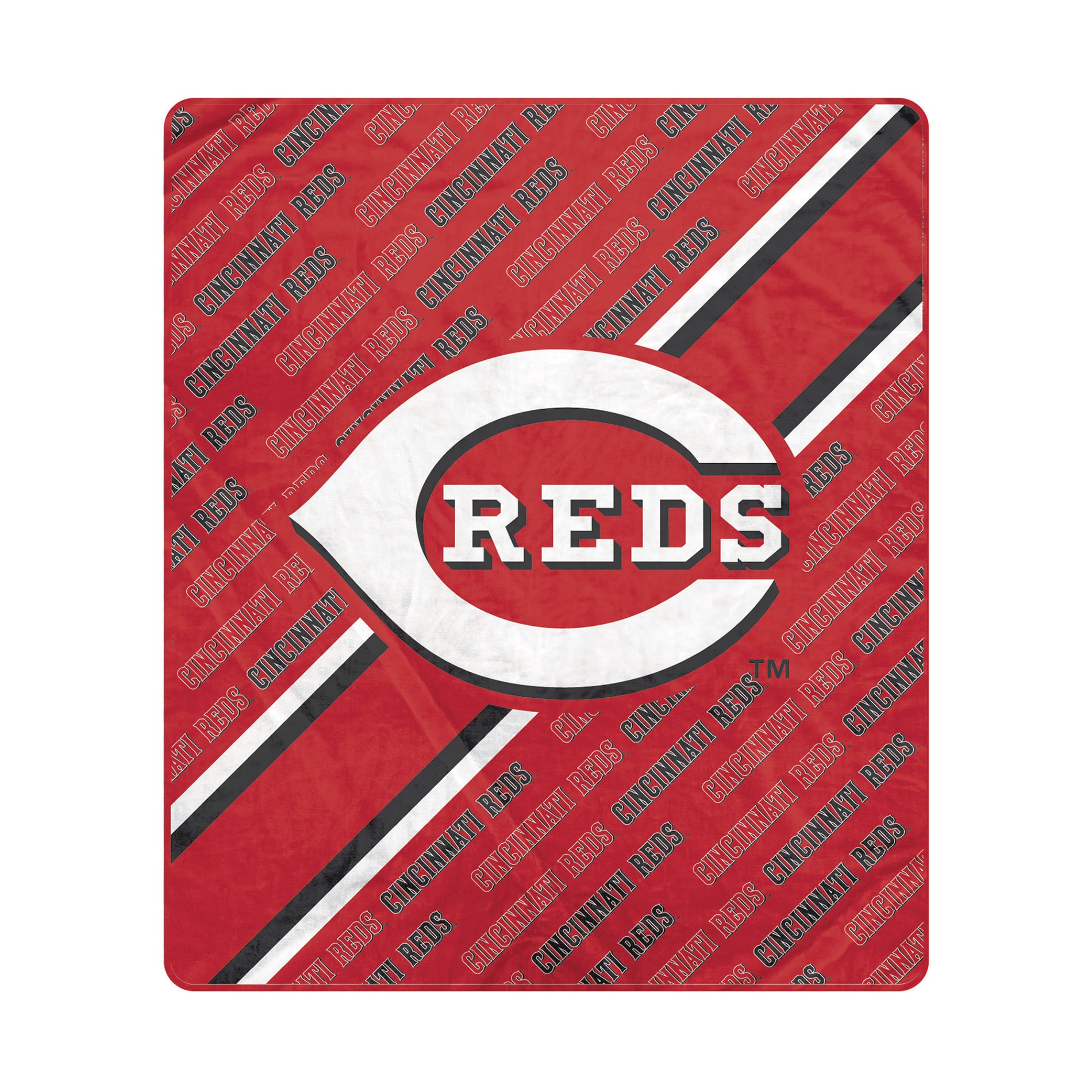 Pegasus Cincinnati Reds 60" x 70" Diagonal Lined Wordmark Ultra Soft Blanket
