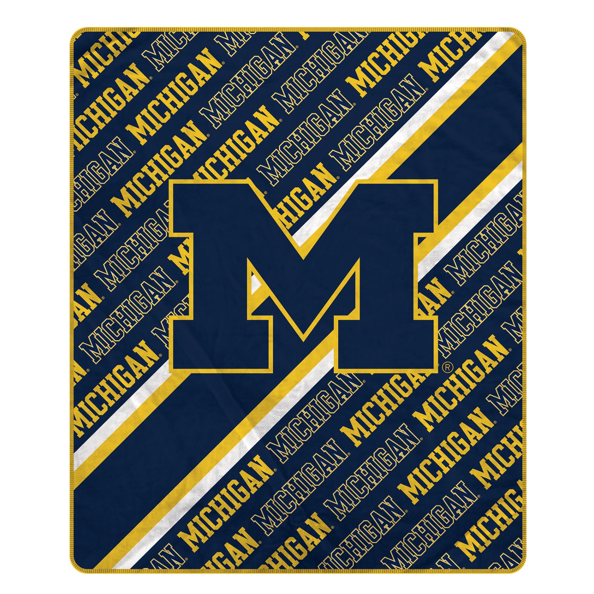 Pegasus Michigan Wolverines 60" x 70" Diagonal Lined Wordmark Ultra Soft Blanket