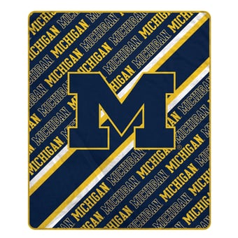 Pegasus Michigan Wolverines 60" x 70" Diagonal Lined Wordmark Ultra Soft Blanket