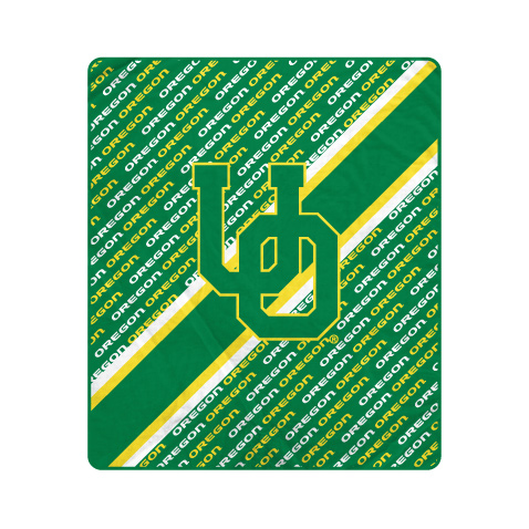 Pegasus Oregon Ducks 60" x 70" Diagonal Lined Wordmark Ultra Soft Blanket