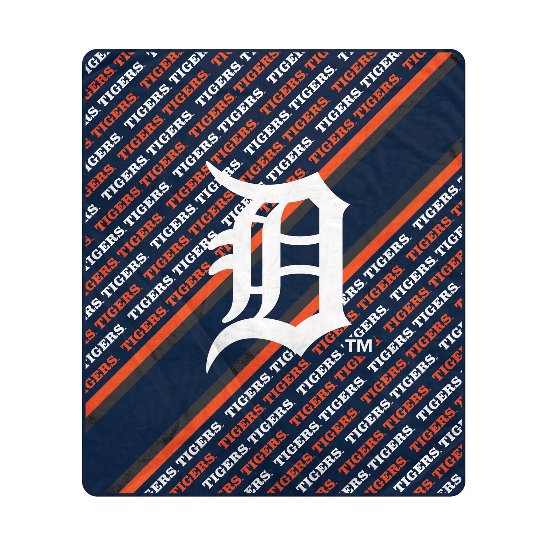 Pegasus Detroit Tigers 60" x 70" Diagonal Lined Wordmark Ultra Soft Blanket