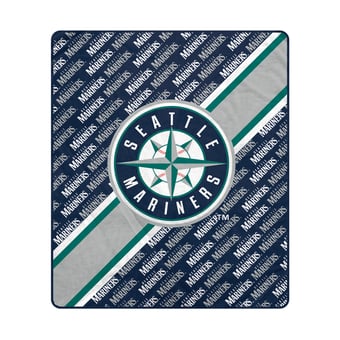 Pegasus Seattle Mariners 60" x 70" Diagonal Lined Wordmark Ultra Soft Blanket