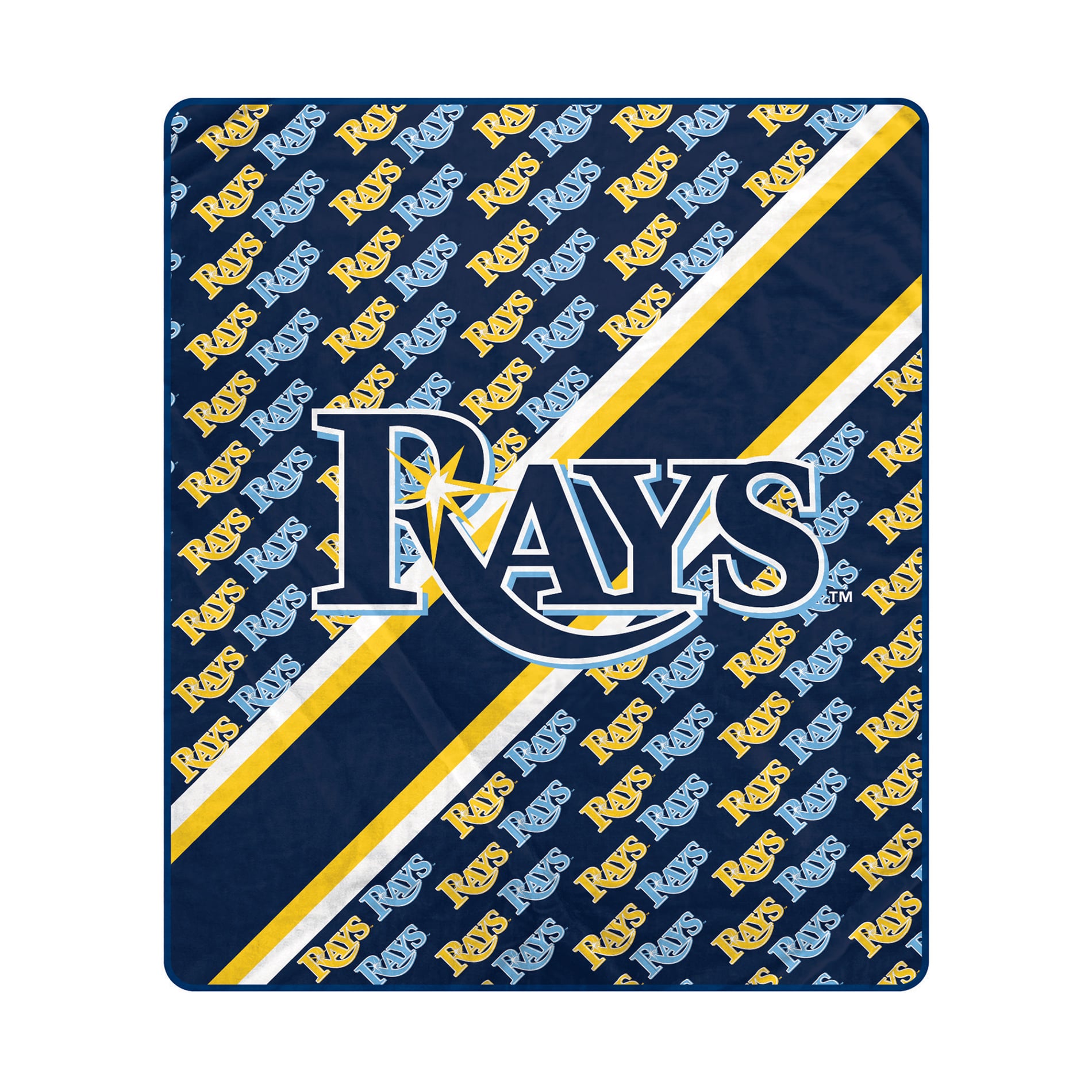 Pegasus Tampa Bay Rays 60" x 70" Diagonal Lined Wordmark Ultra Soft Blanket