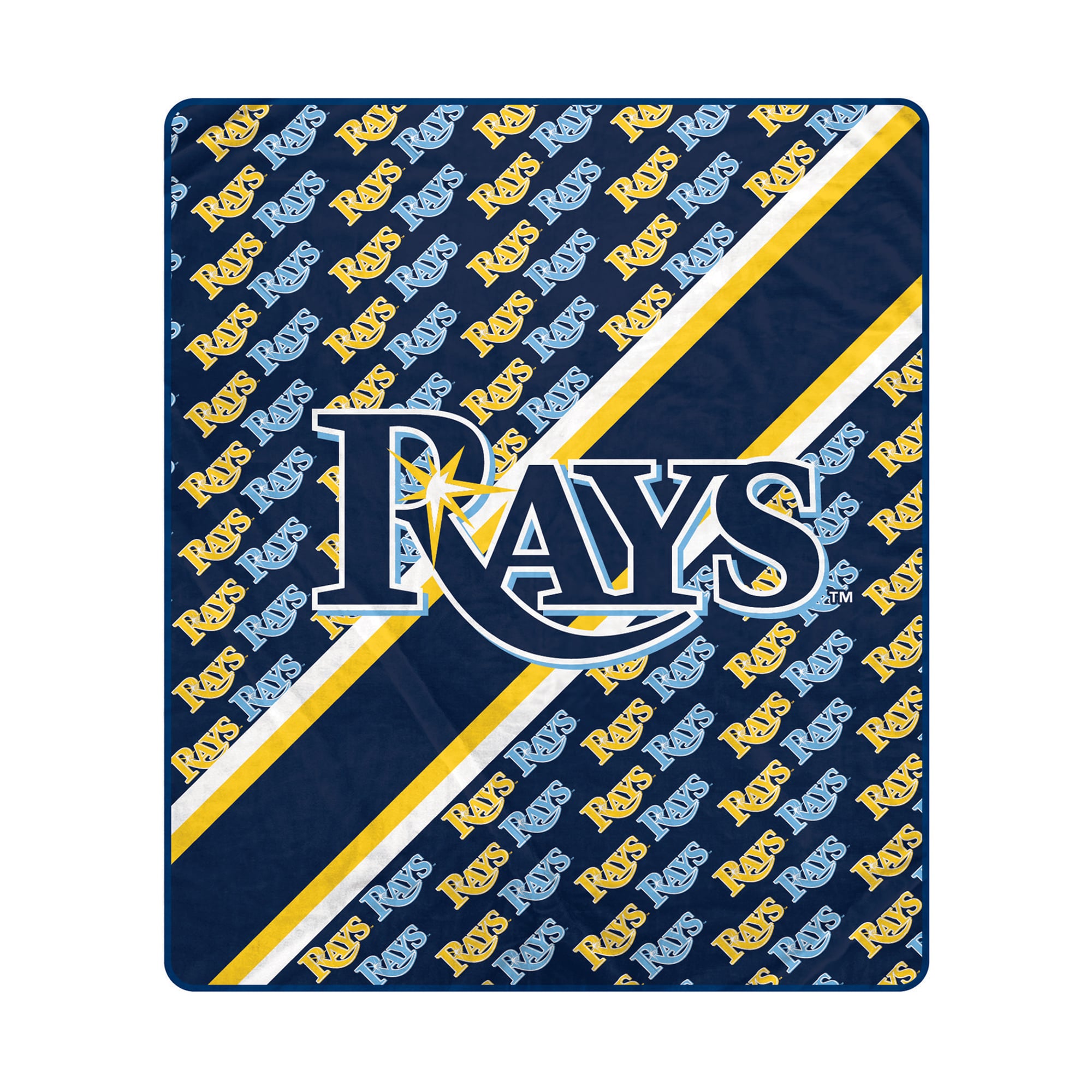Pegasus Tampa Bay Rays 60" x 70" Diagonal Lined Wordmark Ultra Soft Blanket