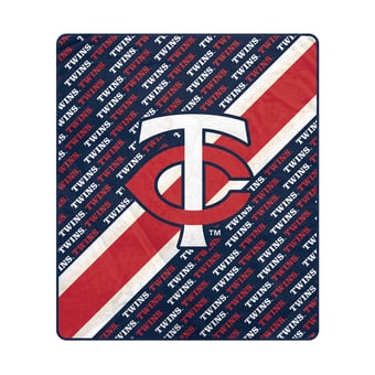 Pegasus Minnesota Twins 60" x 70" Diagonal Lined Wordmark Ultra Soft Blanket