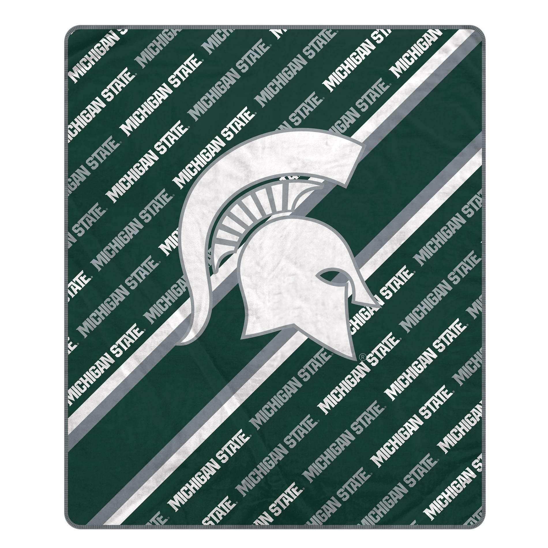 Pegasus Michigan State Spartans 60" x 70" Diagonal Lined Wordmark Ultra Soft Blanket