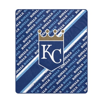 "Pegasus Kansas City Royals 60"" x 70"" Diagonal Lined Wordmark Ultra Soft Blanket"