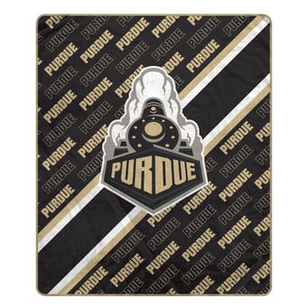 Pegasus Purdue Boilermakers 60" x 70" Diagonal Lined Wordmark Ultra Soft Blanket