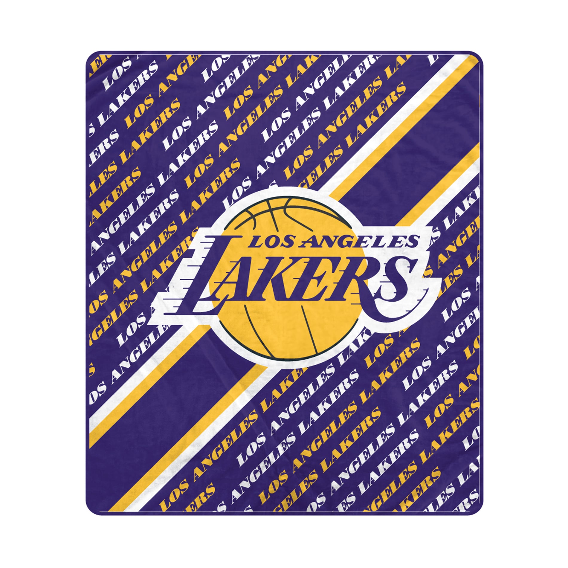 Pegasus Los Angeles Lakers 60" x 70" Diagonal Lined Wordmark Ultra Soft Blanket