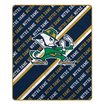 Pegasus Notre Dame Fighting Irish 60" x 70" Diagonal Lined Wordmark Ultra Soft Blanket
