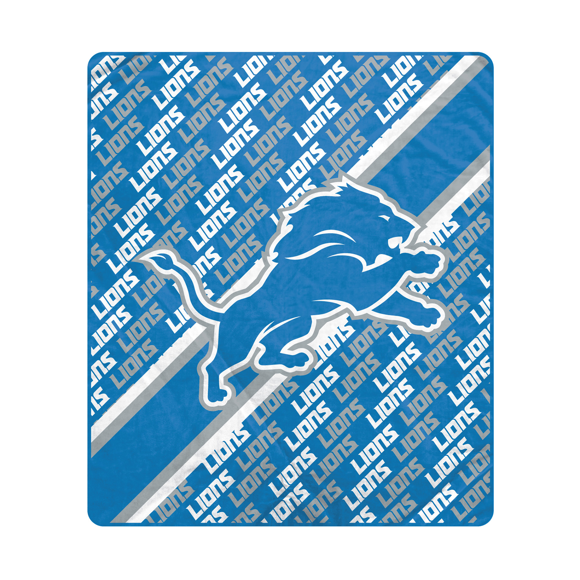 Pegasus Detroit Lions 60" x 70" Diagonal Lined Wordmark Ultra Soft Blanket