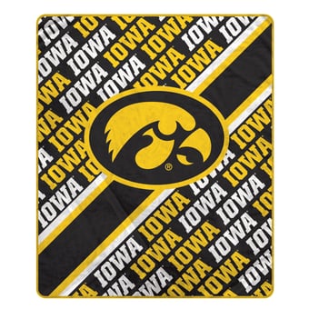 "Pegasus Iowa Hawkeyes 60"" x 70"" Diagonal Lined Wordmark Ultra Soft Blanket"