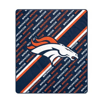Pegasus Denver Broncos 60" x 70" Diagonal Lined Wordmark Ultra Soft Blanket