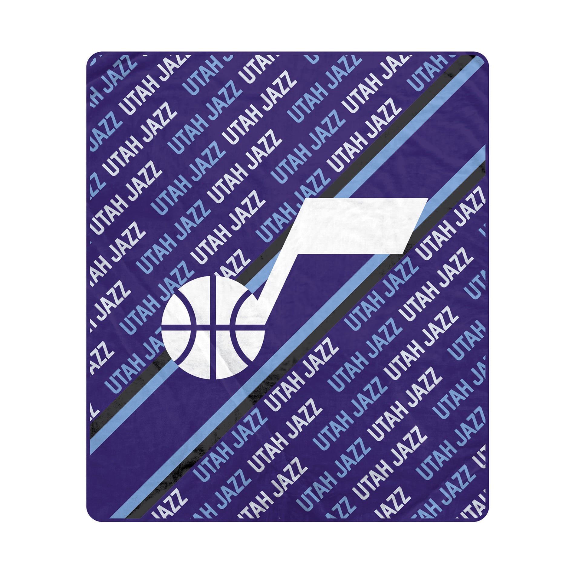 Pegasus Utah Jazz 60" x 70" Diagonal Lined Wordmark Ultra Soft Blanket