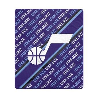 "Pegasus Utah Jazz 60"" x 70"" Diagonal Lined Wordmark Ultra Soft Blanket"