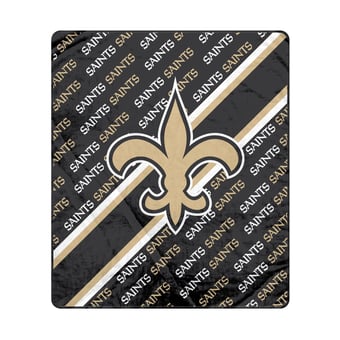 Pegasus New Orleans Saints 60" x 70" Diagonal Lined Wordmark Ultra Soft Blanket