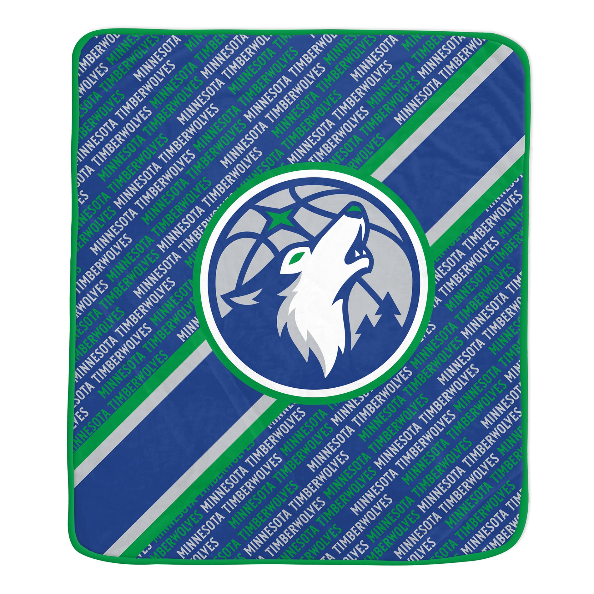 Pegasus Minnesota Timberwolves 60" x 70" Diagonal Lined Wordmark Ultra Soft Blanket