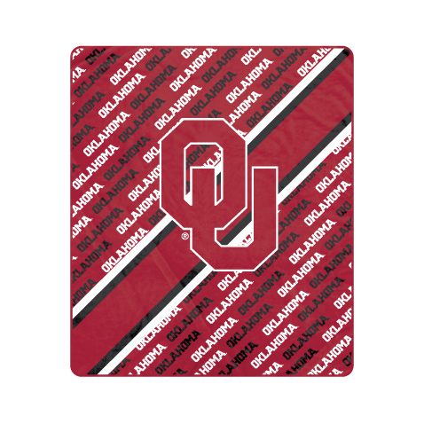 Pegasus Oklahoma Sooners 60" x 70" Diagonal Lined Wordmark Ultra Soft Blanket