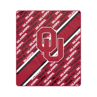Pegasus Oklahoma Sooners 60" x 70" Diagonal Lined Wordmark Ultra Soft Blanket