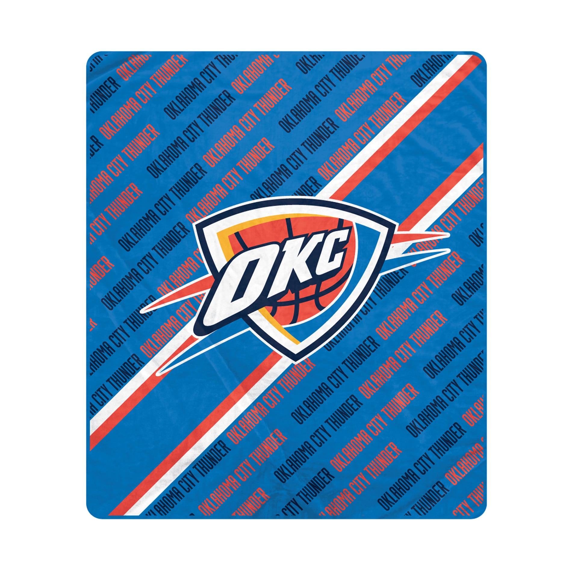 Pegasus Oklahoma City Thunder 60" x 70" Diagonal Lined Wordmark Ultra Soft Blanket
