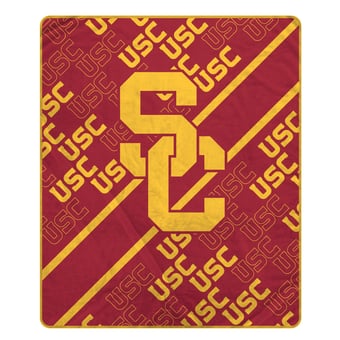 Pegasus USC Trojans 60" x 70" Diagonal Lined Wordmark Ultra Soft Blanket