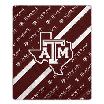 Pegasus Texas A&M Aggies 60" x 70" Diagonal Lined Wordmark Ultra Soft Blanket