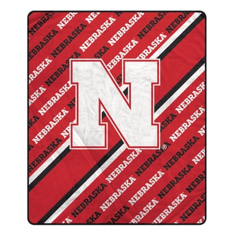 Pegasus Nebraska Huskers 60" x 70" Diagonal Lined Wordmark Ultra Soft Blanket