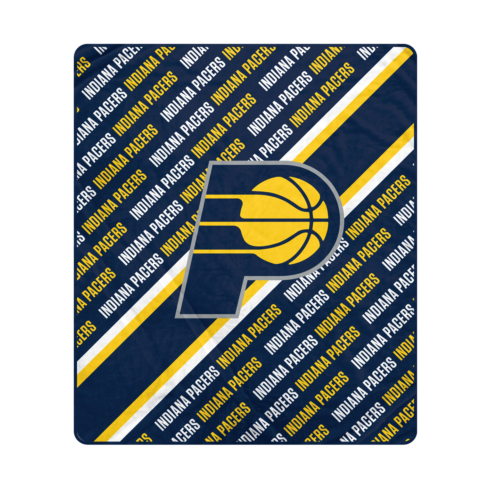 Pegasus Indiana Pacers 60" x 70" Diagonal Lined Wordmark Ultra Soft Blanket