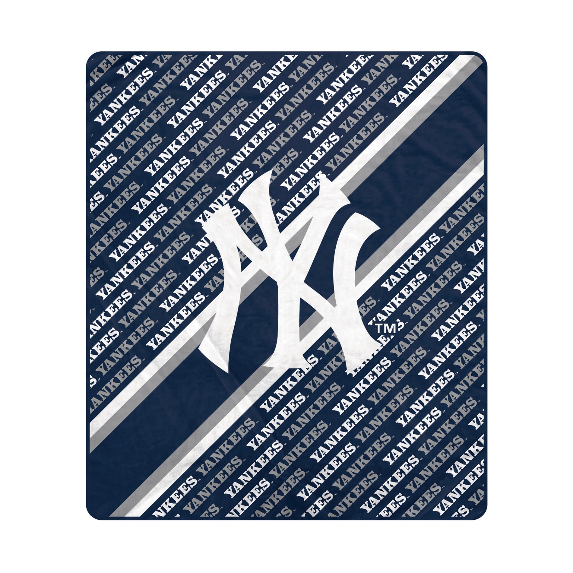 Pegasus New York Yankees 60" x 70" Diagonal Lined Wordmark Ultra Soft Blanket