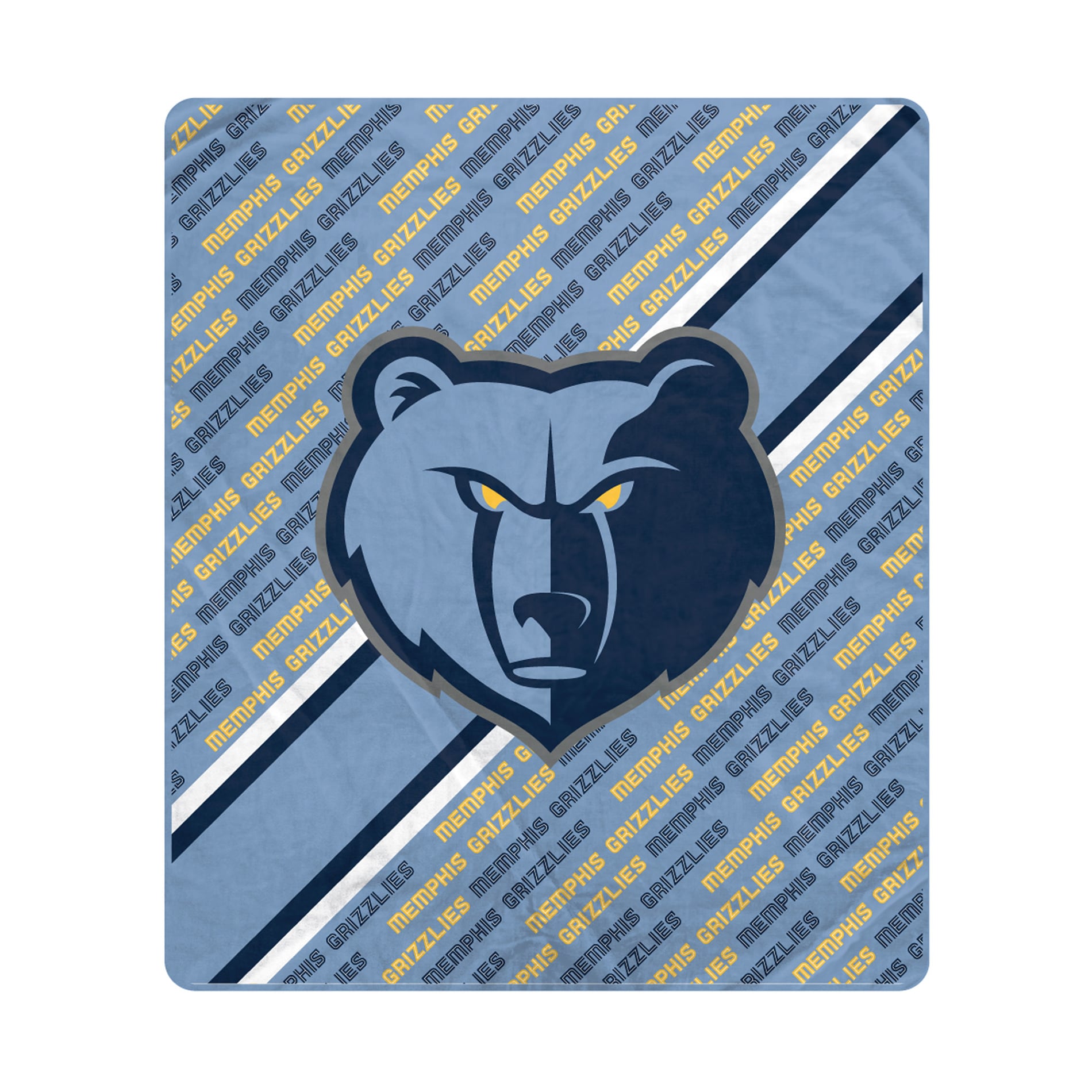 Pegasus Memphis Grizzlies 60" x 70" Diagonal Lined Wordmark Ultra Soft Blanket
