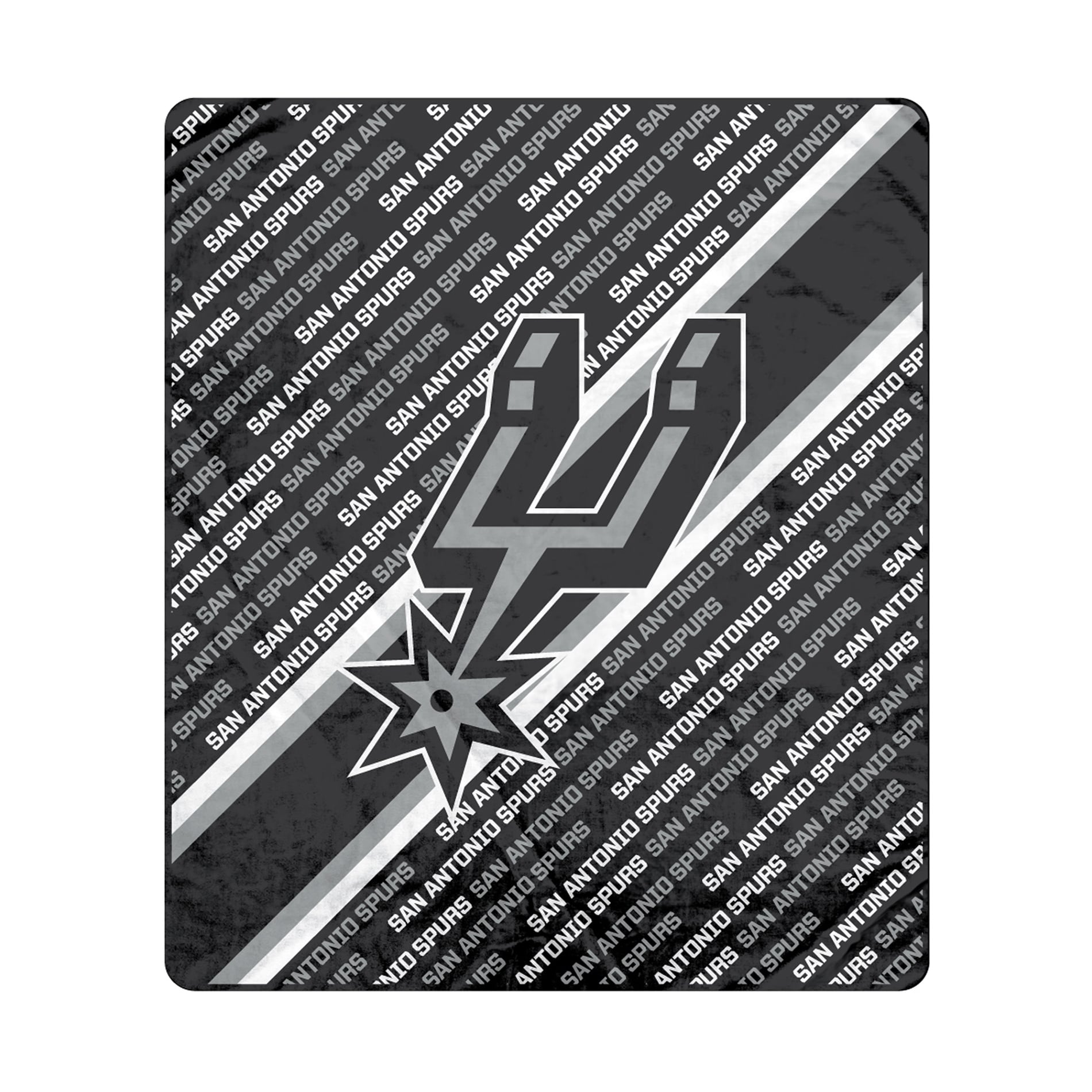 Pegasus San Antonio Spurs 60" x 70" Diagonal Lined Wordmark Ultra Soft Blanket