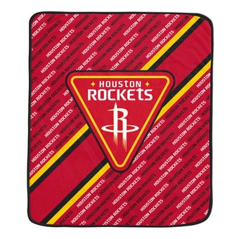 Pegasus Houston Rockets 60" x 70" Diagonal Lined Wordmark Ultra Soft Blanket