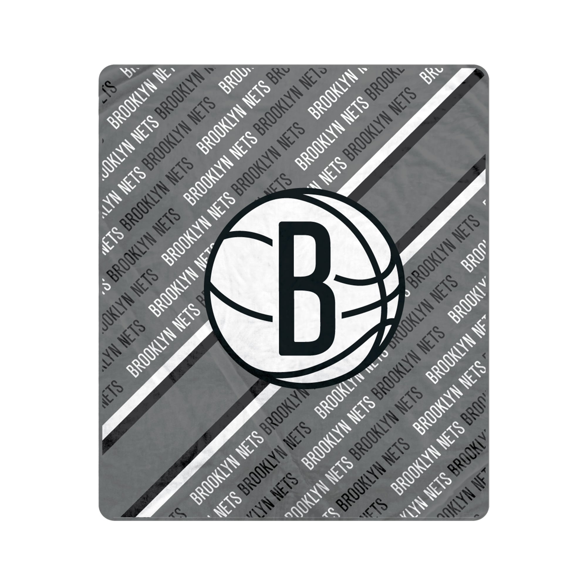 Pegasus Brooklyn Nets 60" x 70" Diagonal Lined Wordmark Ultra Soft Blanket